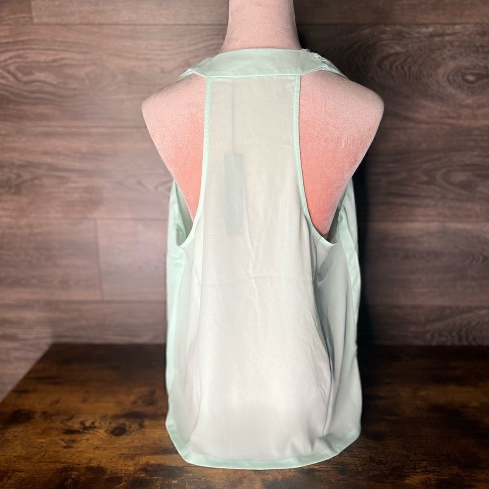 REVOLVE Krisa Surplice Front Racer Back Tank in Myth (Pale Mint Green) Large-NWT - Picture 3 of 16